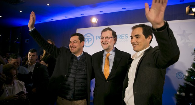 Mariano Rajoy asiste a la copa de Navidad del PP de Córdoba