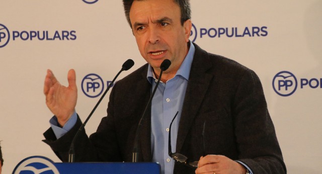 Miquel Vidal durante un acto con compromisarios del PP en Barcelona