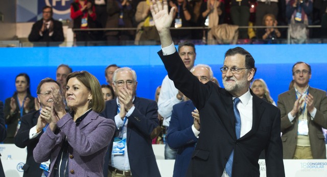 Mariano Rajoy y Dolores de Cospedal durante propuesta de candidatos 