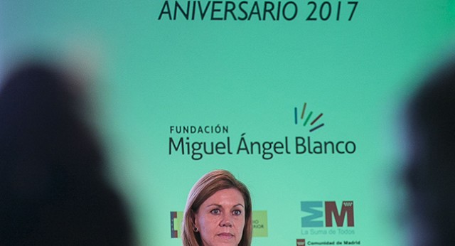 María Dolores de Cospedal en el homenaje a Miguel Ángel Blanco