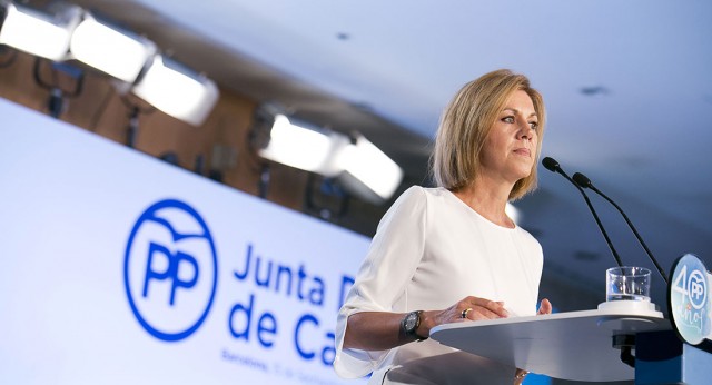 Mª Dolores Cospedal interviene en la Junta Directiva del PP de Cataluña