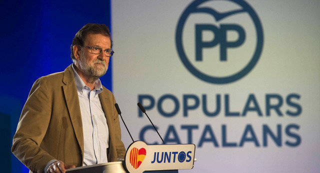 Mariano Rajoy en el acto de presentación de candidatos del PPC