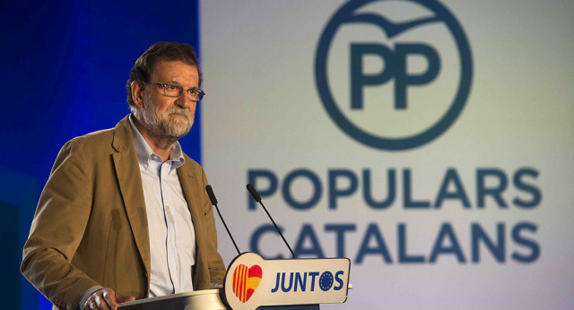 Mariano Rajoy en el acto de presentación de candidatos del PPC