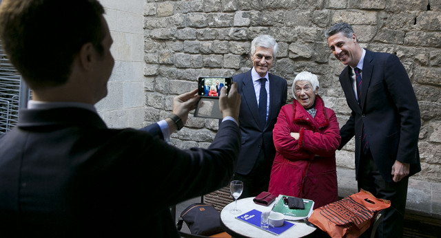 Xavi García Albiol, Pablo Casado y Adolfo Suárez Illana participan en un acto por la concordia en el Salón del Tinell