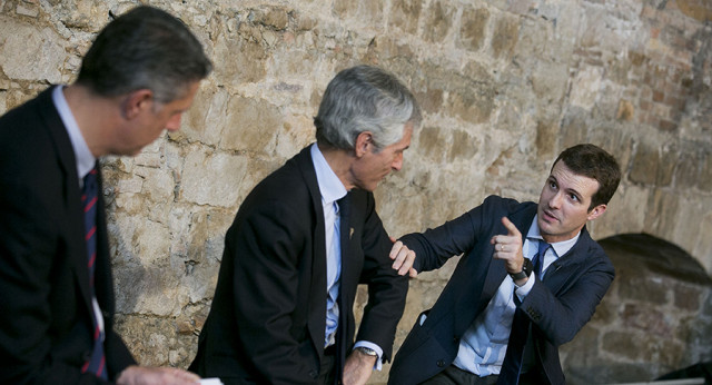 Xavi García Albiol, Pablo Casado y Adolfo Suárez Illana participan en un acto por la concordia en el Salón del Tinell