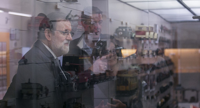 Mariano Rajoy visita el Museo del Juguete en Figueras