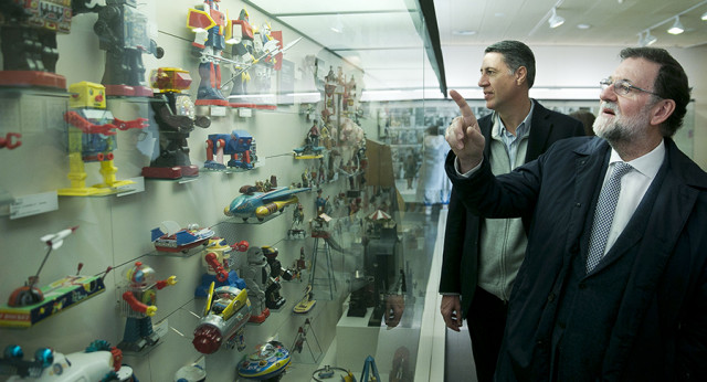 Mariano Rajoy visita el Museo del Juguete en Figueras