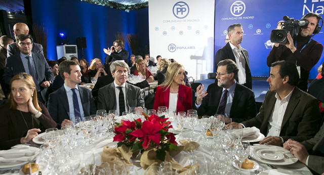Mariano Rajoy interviene en la cena de Navidad del PP de Madrid