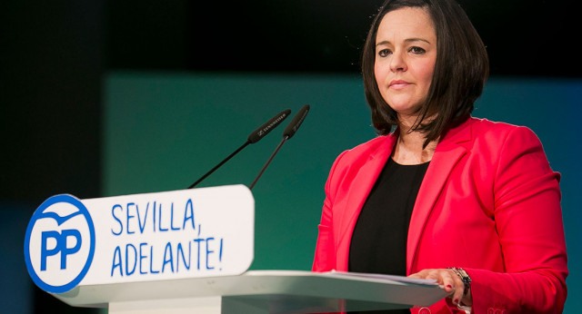Virginia Pérez en la Convención de Distritos del PP de Sevilla