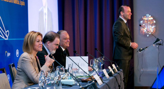 Manfred Weber durante su intervención