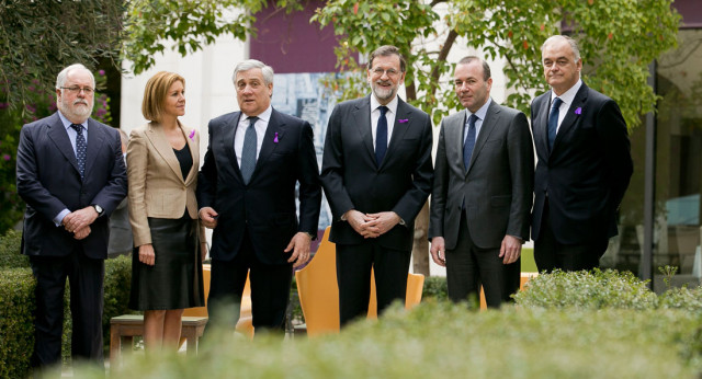 El Presidente Mariano Rajoy a su llegada a las jornadas de trabajo del EPP