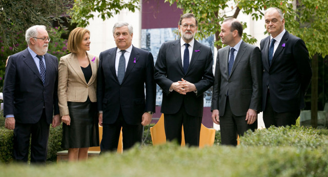 El Presidente Mariano Rajoy a su llegada a las jornadas de trabajo del EPP