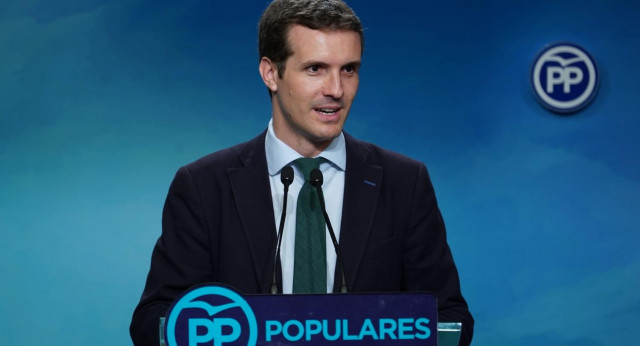 Pablo Casado ofrece una rueda de prensa