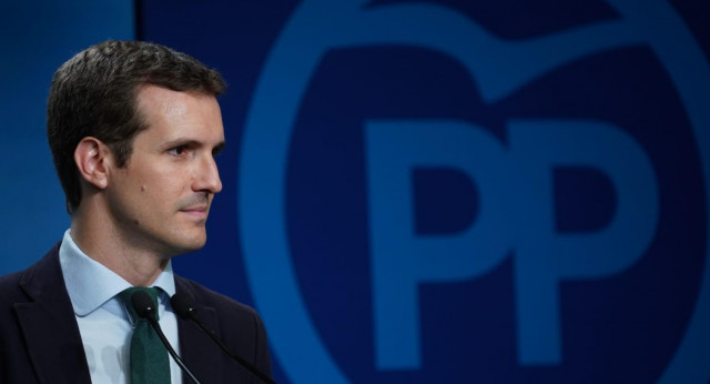 El presidente del Partido Popular, Pablo Casado