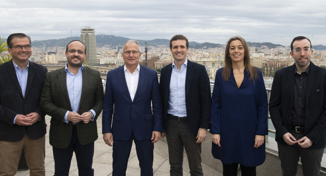 Pablo Casado en la presentación de candidatos del PP por Cataluña