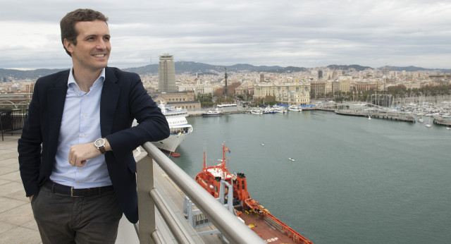Pablo Casado en la presentación de candidatos del PP por Cataluña