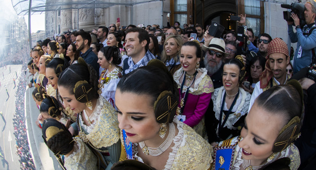 Pablo Casado en La Mascletá de Valencia