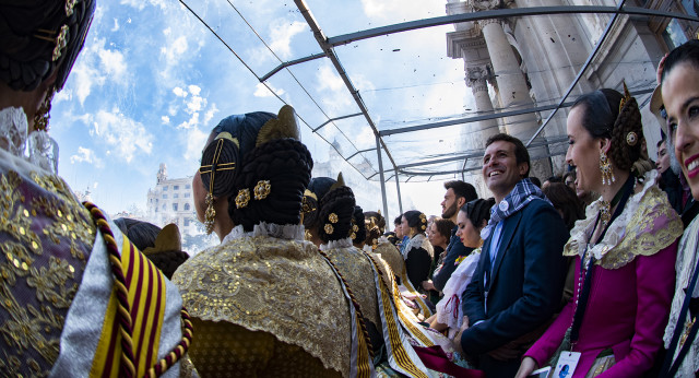 Pablo Casado en La Mascletá de Valencia