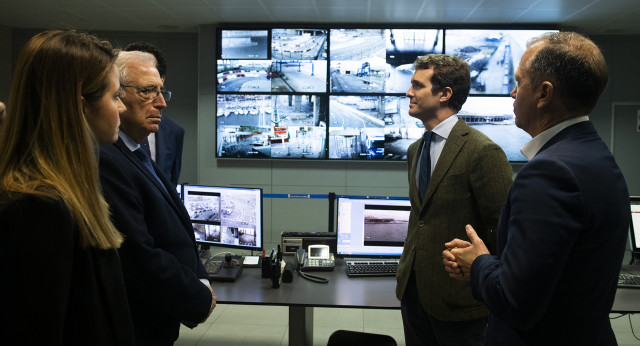 Pablo Casado en su visita a Melilla