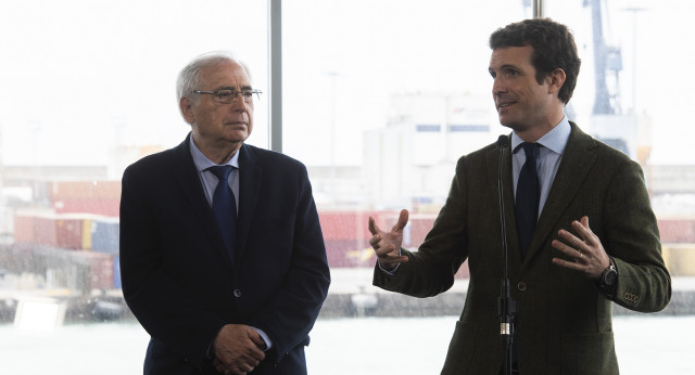 Pablo Casado en su visita a Melilla