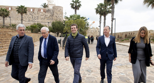 Pablo Casado en su visita a Melilla