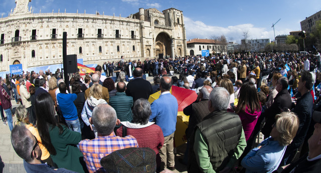 Pablo Casado en un acto en León 