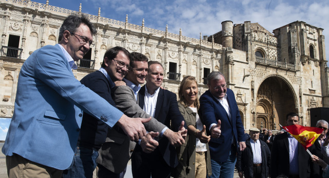 Pablo Casado en un acto en León 