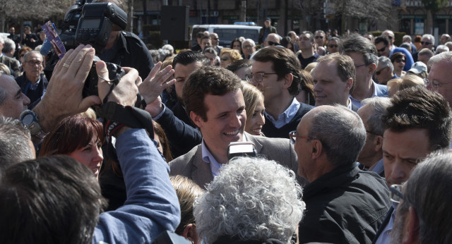 Pablo Casado en un acto en León 