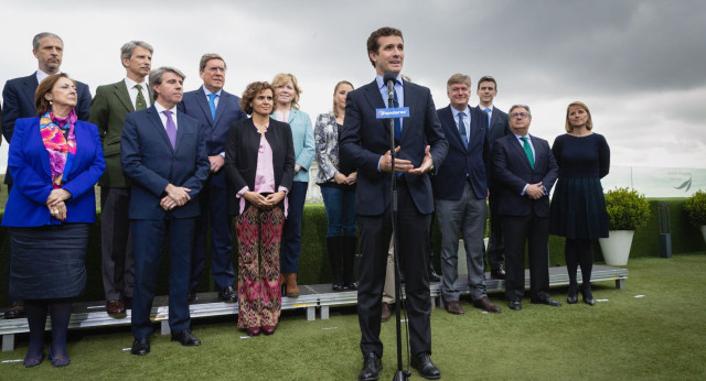 Pablo Casado en presentación candidatos listas europeas