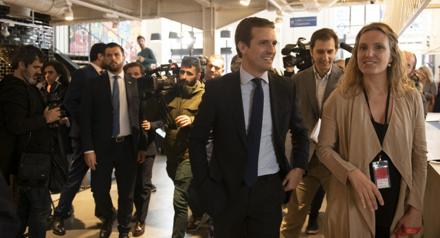 Pablo Casado en su visita al Campus de Google