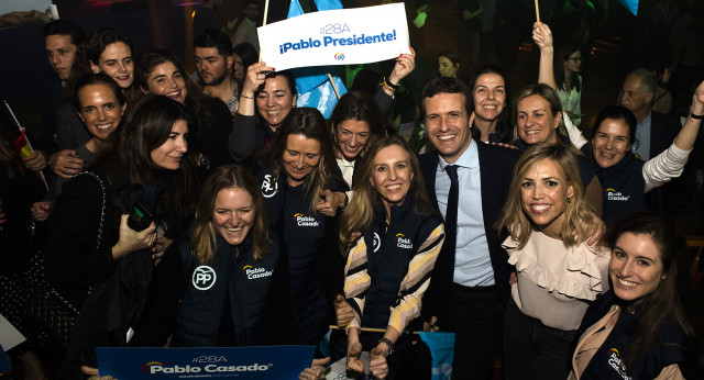 Pablo Casado en el acto de inicio de campaña.