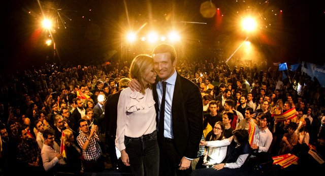 Pablo Casado en el acto de inicio de campaña.