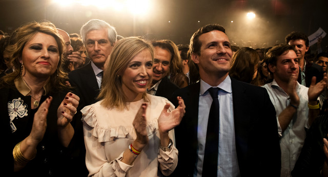 Pablo Casado en el acto de inicio de campaña.