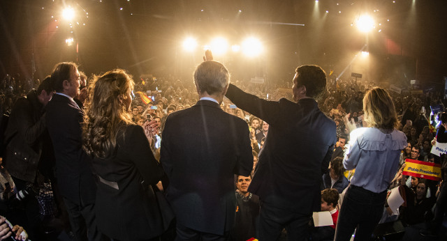 Pablo Casado en el acto de inicio de campaña.