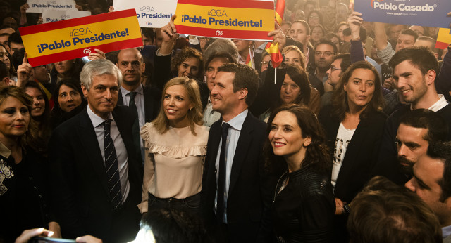 Pablo Casado en el acto de inicio de campaña.