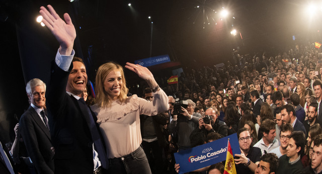 Pablo Casado en el acto de inicio de campaña.