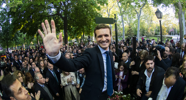 Pablo Casado en el acto de inicio de campaña.