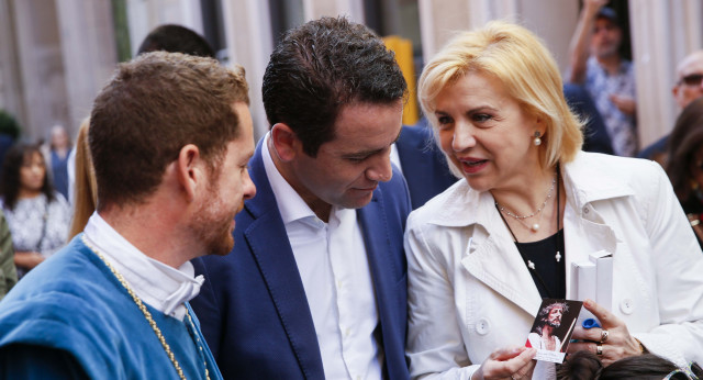 Teodoro García Egea paseo por calles de Murcia