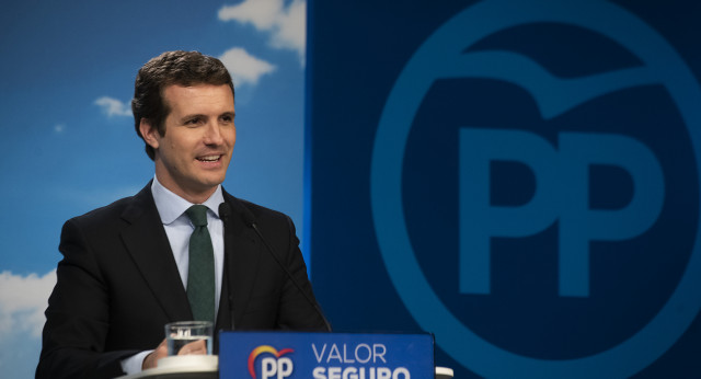 Pablo Casado en rueda de prensa Valoración Resultados Electorales