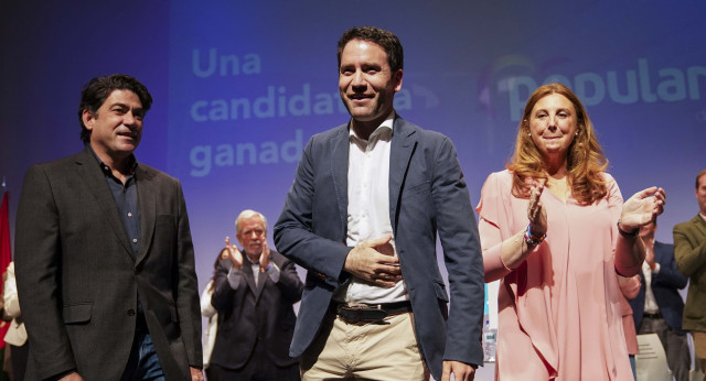 Teodoro García Egea en la presentación de candidatos a Alcorcón
