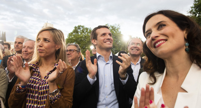 Pablo Casado en el inicio de campaña del PP