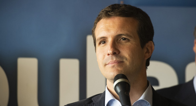 Pablo Casado en un acto en Boadilla del Monte