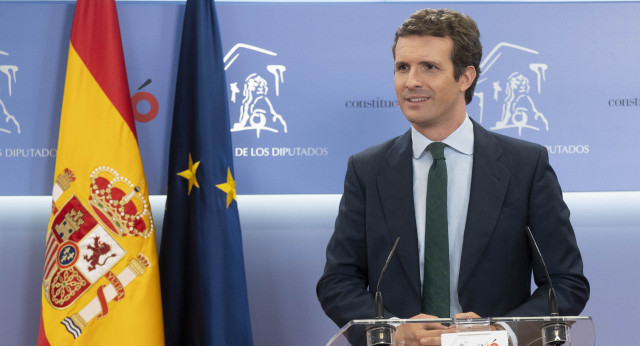 El presidente del Partido Popular, Pablo Casado