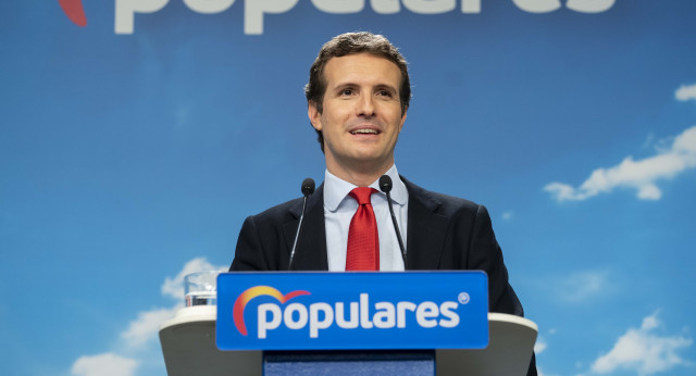 El presidente del Partido Popular, Pablo Casado