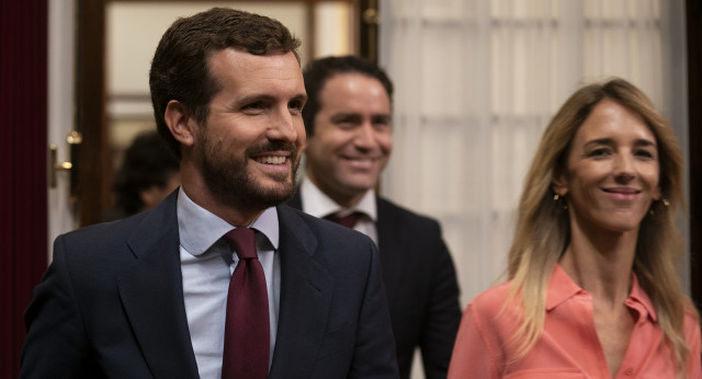 Pablo Casado, a la entrada a la Sesión de Control en el congreso de los Diputados