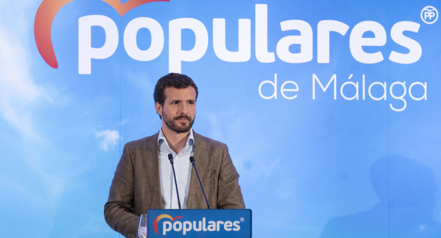 El presidente del Partido Popular, Pablo Casado