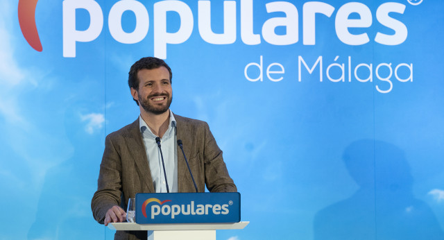 Pablo Casado, durante su intervención en Alhaurín El Grande