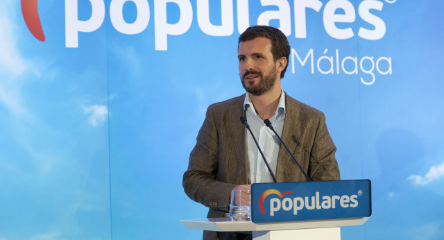 El presidente del Partido Popular, Pablo Casado