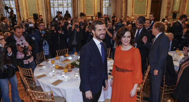 Pablo Casado e Isabel Díaz Ayuso en el Foro ABC