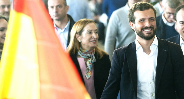 Pablo Casado y Ana Pastor, en Lalín